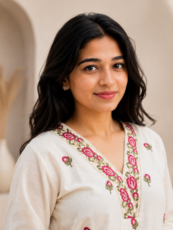 Khadi cotton kurta Palazzo set - Image 3