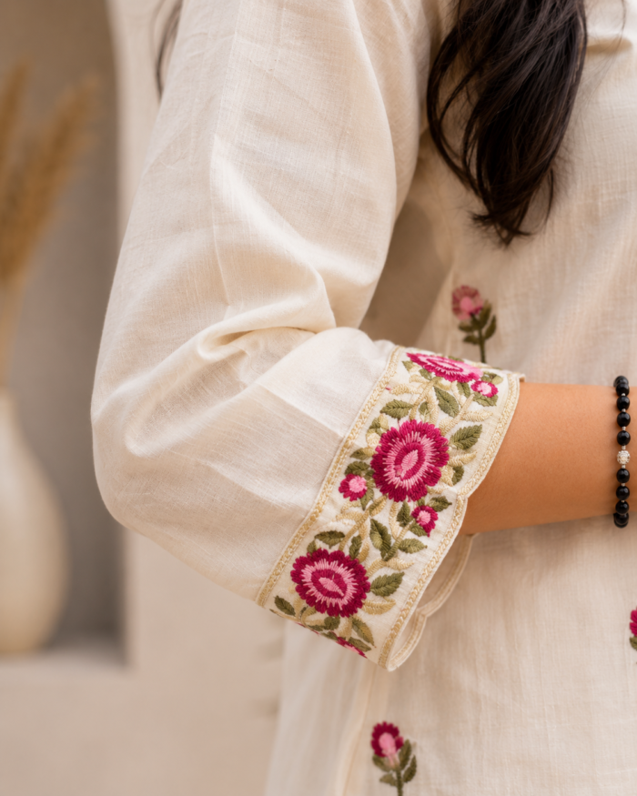 Khadi cotton kurta Palazzo set - Image 4